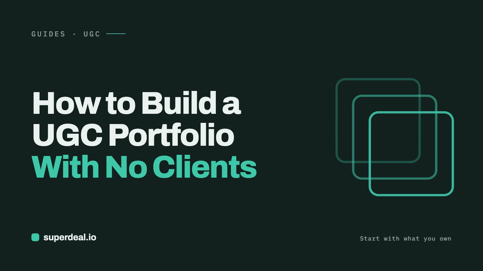 How to Build a UGC Portfolio With No Clients